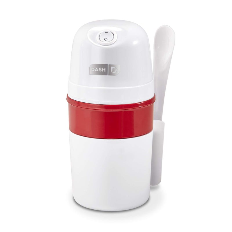Dash DASH My Pint Electric Ice Cream Maker Machine for Gelato Sorbet  Frozen Yogurt with Mixing Spoon  Recipe Book Organic Sugar Free Flavored Healthy Snacks  Dessert for Kids  Adults 04qtWhite 