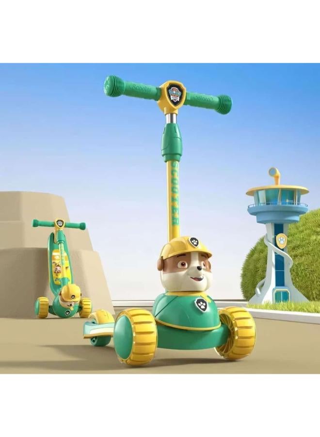 سكوتر جينيريك خفيف الوزن قابل للطي بثلاث عجلات، أخضر، 3 عجلات، 3 كجم، أقصى وزن 80 كجم، مناسب للأعمار من 3 سنوات فما فوق