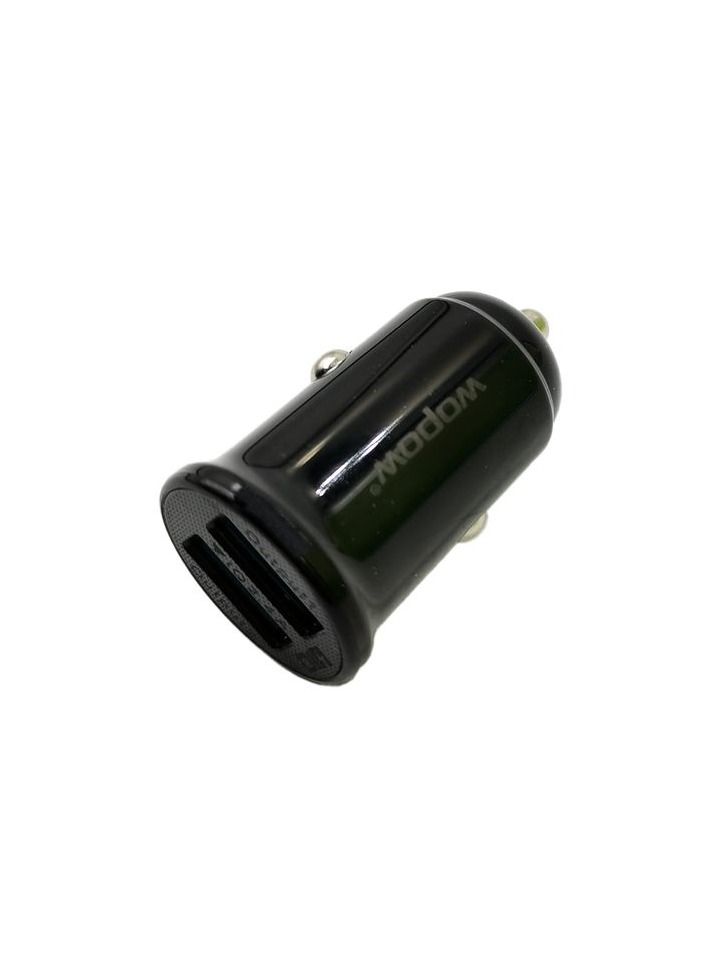 وبو شاحن سيارة ميني USB مزدوج شاحن سيارة متنقل 2.4 أمبير لنظام IOS Android - Wopow - Image 3