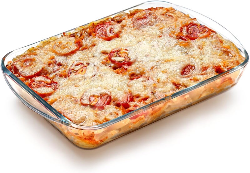 NUTRIUPS 1.8Quart Glass Baking Dish for Oven, 12x7x2in Tempered Lasagna Pan, Rectangular Oven Safe - Image 1