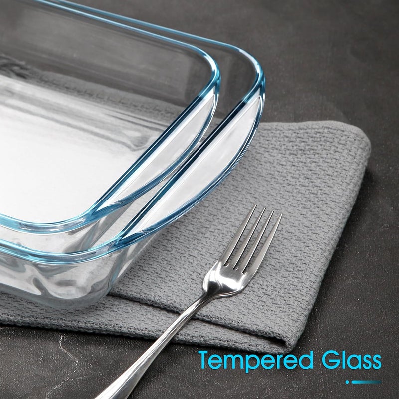 NUTRIUPS 1.8Quart Glass Baking Dish for Oven, 12x7x2in Tempered Lasagna Pan, Rectangular Oven Safe - Image 4