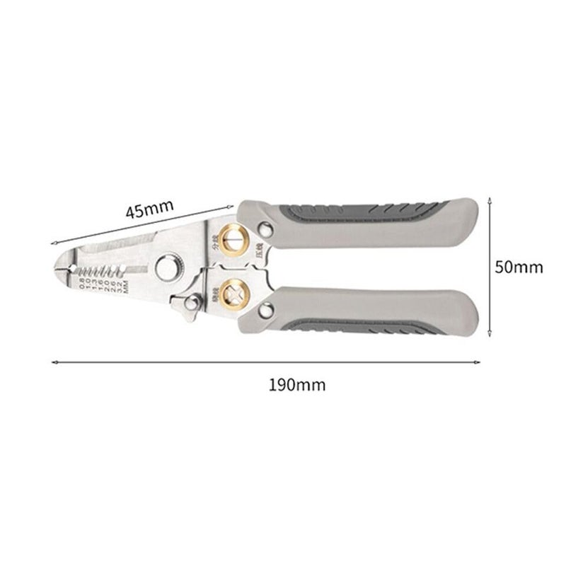 Aspeona Aspeona 1Piece Multifunctional Wire Stripper Special Stainless Steel Pointed Nose Cable Cutter For Electrical Pliers Fiber Branching Cutting And Pressing Multifunction Wire Plier Tool  - Image 2