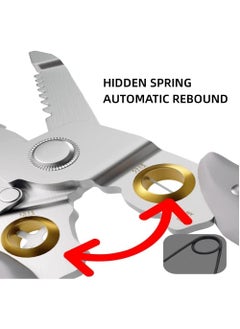 Aspeona Aspeona 1Piece Multifunctional Wire Stripper Special Stainless Steel Pointed Nose Cable Cutter For Electrical Pliers Fiber Branching Cutting And Pressing Multifunction Wire Plier Tool  - Image 3