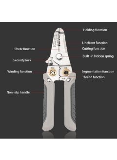Aspeona Aspeona 1Piece Multifunctional Wire Stripper Special Stainless Steel Pointed Nose Cable Cutter For Electrical Pliers Fiber Branching Cutting And Pressing Multifunction Wire Plier Tool  - Image 4