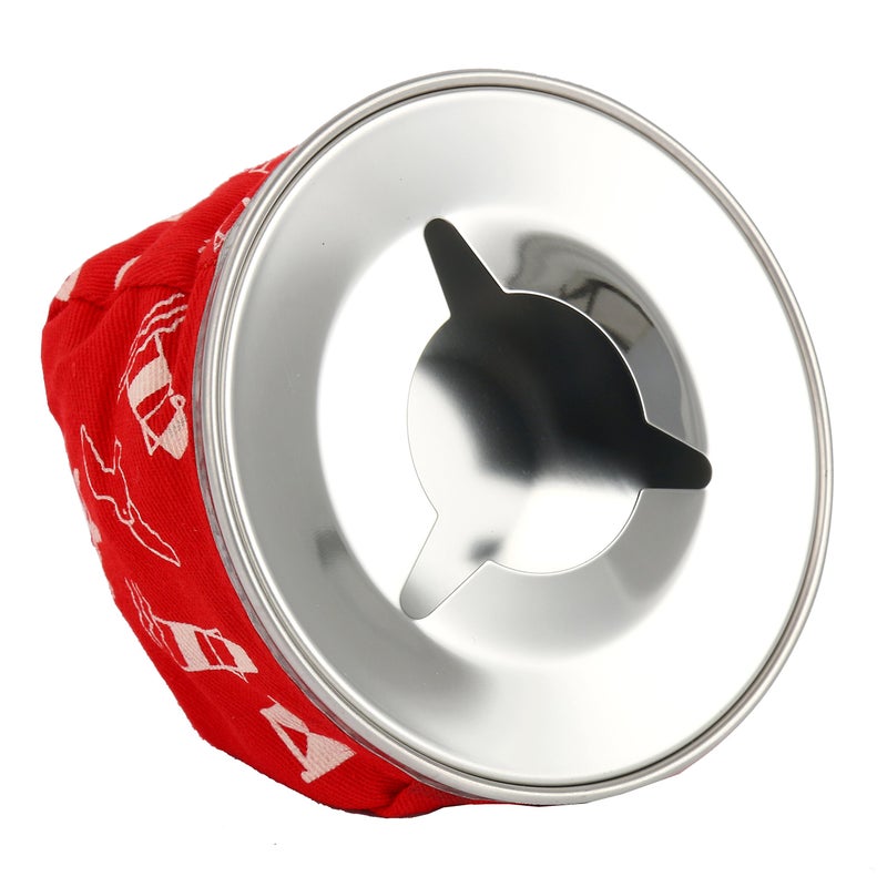 AmarineMade Stainless Windproof Bean Bag Ashtray Blue or Red Red
