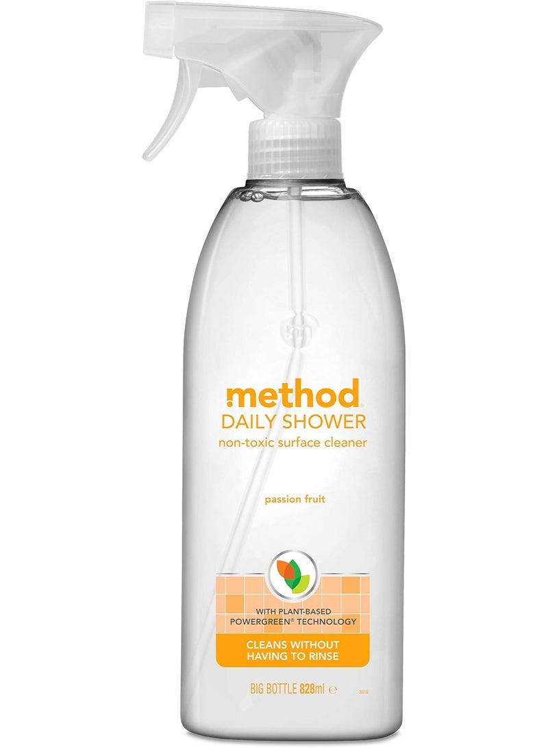 Method Daily Shower Cleaner Non Toxic Consciously Chosen Ingredients, Passion Fruit, 828ml