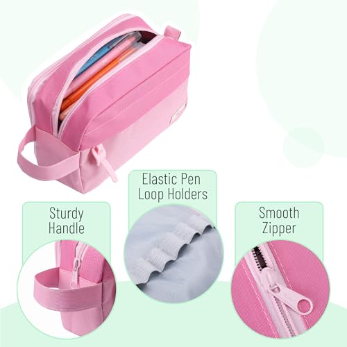 Mr. Pen- Large Capacity Pencil Case, Pink, Pencil Pouch, Pencil Bag, Pen Case, Pen Pouch - Image 4