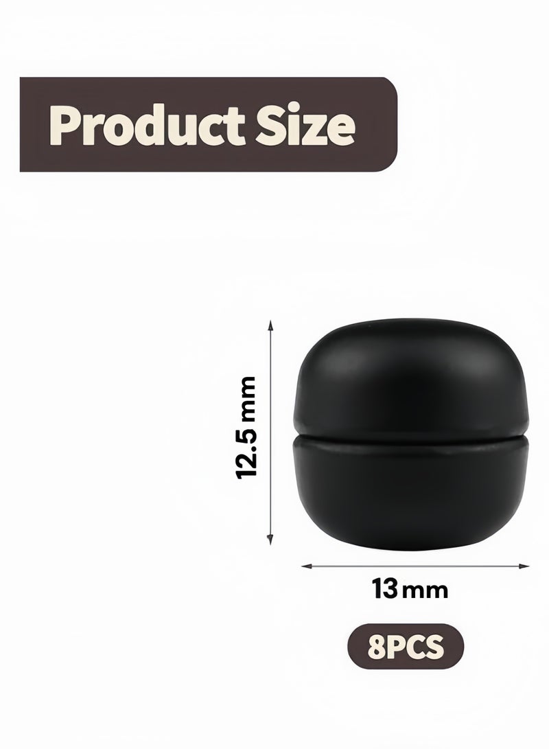 8 مجموعة المغناطيس الحجاب وشاح بروش دبابيس للمرأة زينت الاكسسوارات السيدات وشاح حريري شال ثنائي الاستخدام طوق كليب الأسود - Image 5