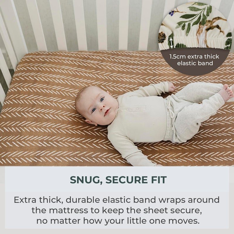 Pobibaby - 2 Pack Premium Fitted Baby Boy Crib Sheets for Standard Crib Mattress - Ultra-Soft Cotton Blend, Safe and Snug, and Stylish Woodland Crib Sheet (Wildlife) - Image 4
