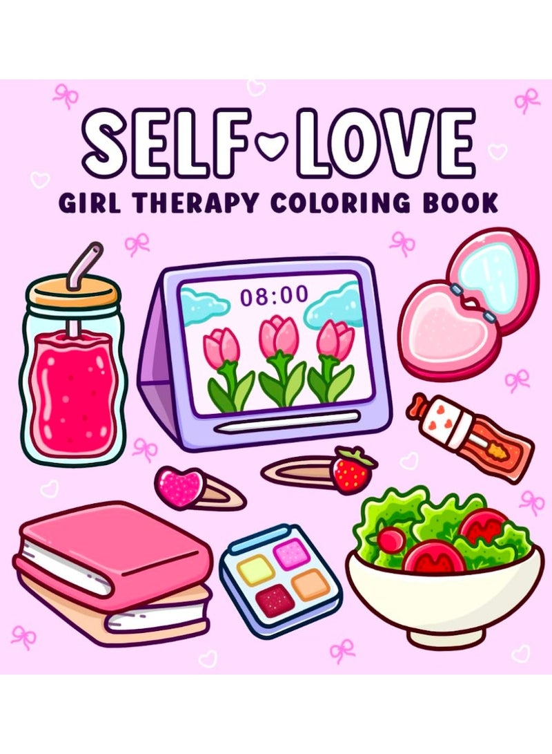 حب الذات: كتاب تلوين لعلاج الفتيات، ٥٢ صفحة مرسومة يدويًا، ٨.٥ × ٨.٥ بوصة، لإلهام نفسكِ وحب ذاتكِ (كتاب تلوين جريء وسهل) - Image 1