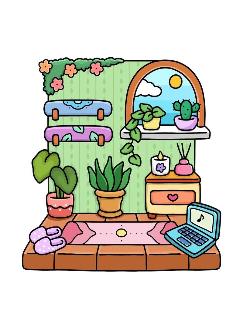 حب الذات: كتاب تلوين لعلاج الفتيات، ٥٢ صفحة مرسومة يدويًا، ٨.٥ × ٨.٥ بوصة، لإلهام نفسكِ وحب ذاتكِ (كتاب تلوين جريء وسهل) - Image 2