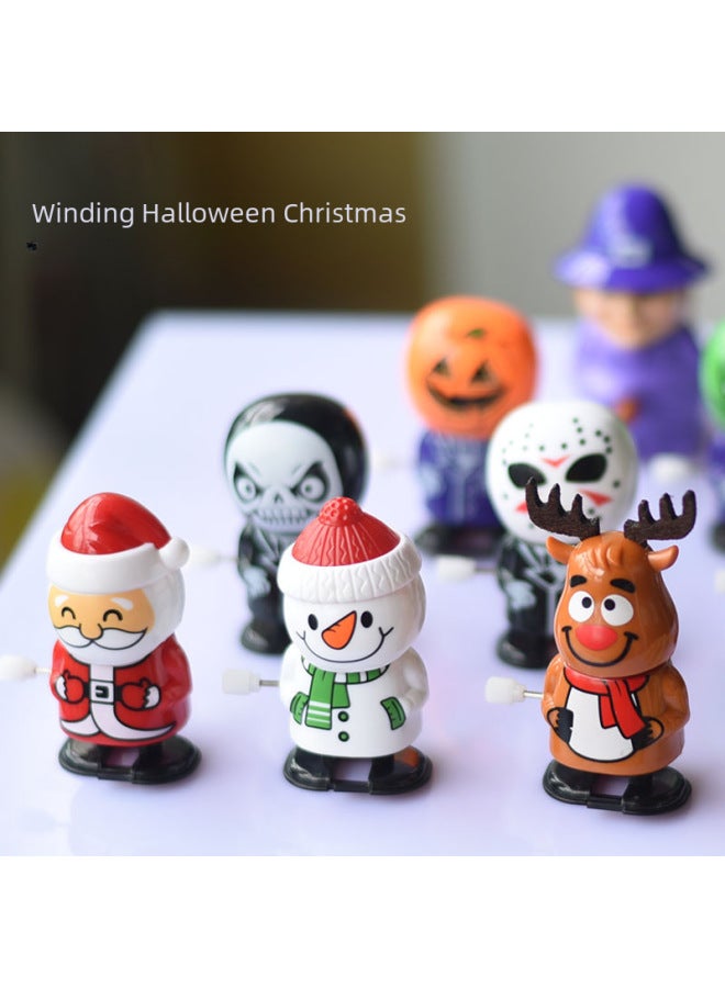Cross Border Halloween Coil Toy Chain Zombie Ornaments Night Cry Doll Chain Jumping Ghost Witch-Color:The Witch 23g