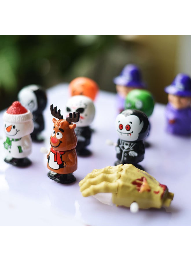 Cross Border Halloween Coil Toy Chain Zombie Ornaments Night Cry Doll Chain Jumping Ghost Witch-Color:The Witch 23g