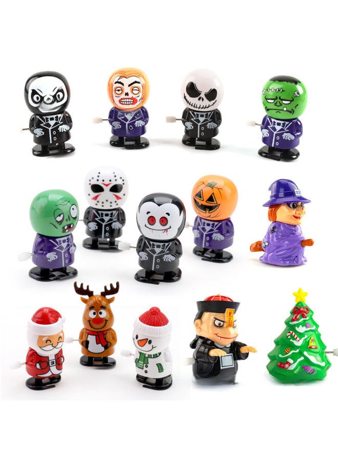 Cross Border Halloween Coil Toy Chain Zombie Ornaments Night Cry Doll Chain Jumping Ghost Witch-Color:The Witch 23g