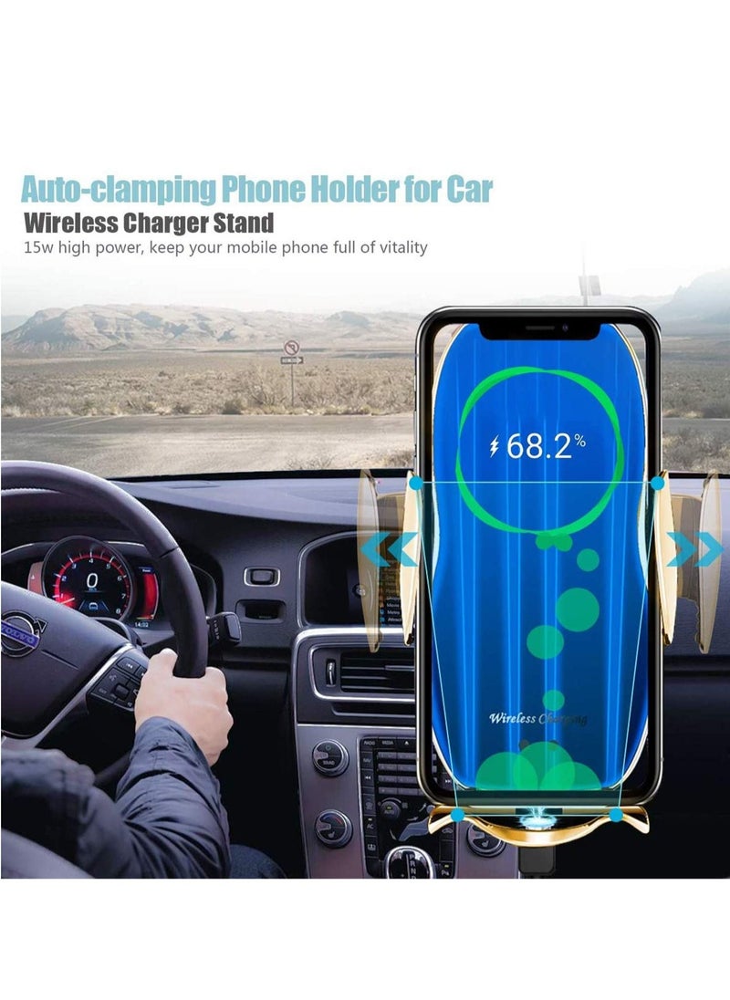 Y&D SYOSI 2023 Upgraded Wireless Charger Car Phone Mount Automatic Clamping Fast Charging Smart Holder, Universal Compatible for iPhone Samsung Huawei 15W  - Image 3
