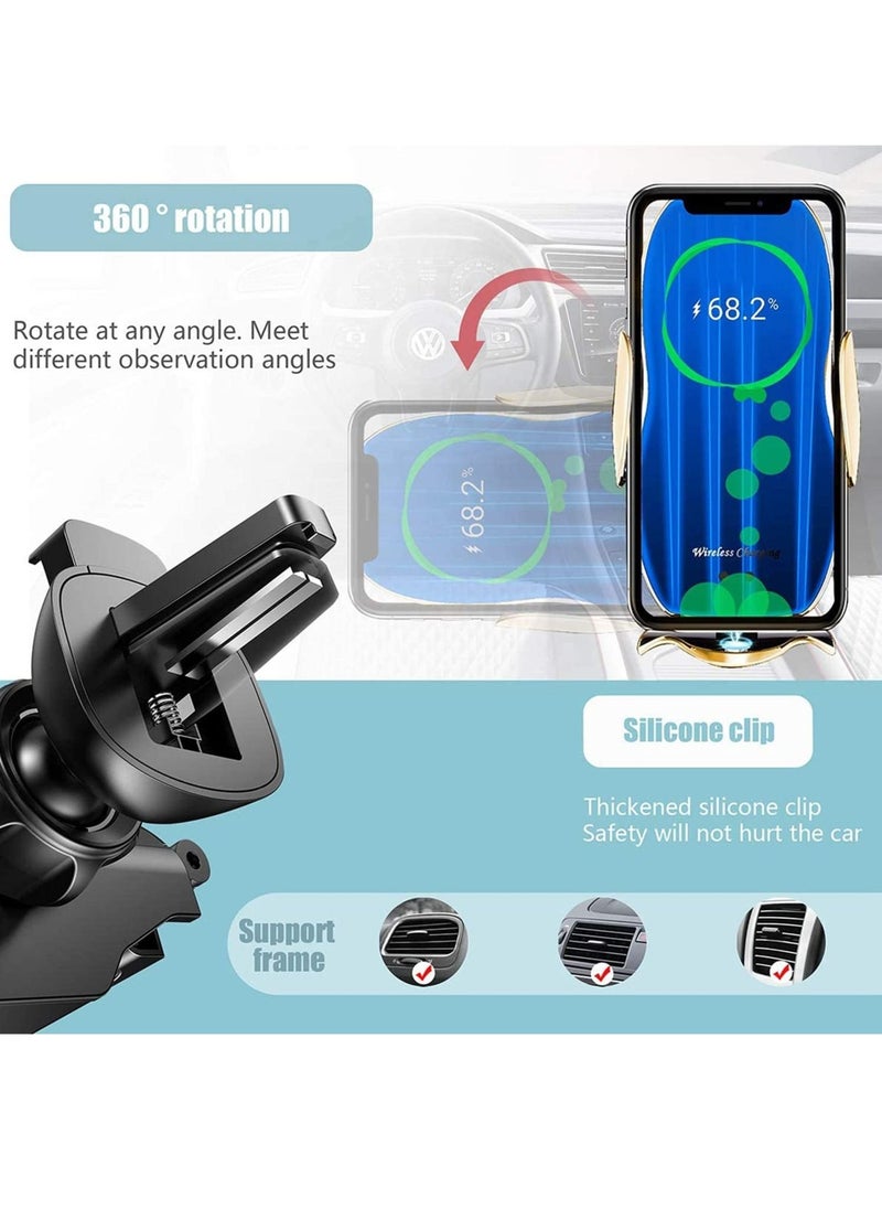 Y&D SYOSI 2023 Upgraded Wireless Charger Car Phone Mount Automatic Clamping Fast Charging Smart Holder, Universal Compatible for iPhone Samsung Huawei 15W  - Image 4