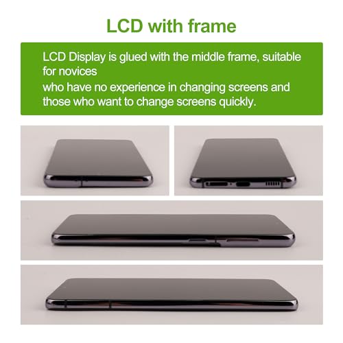 SwarKing OLED Digital Display Replacement Compatible with for Samsung Galaxy S21 FE G990U G990U1 G990B(Black with Frame) LCD Display Touch Screen Digitizer Assembly with Repair Tools-6.4inch - Image 4