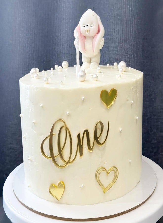 REMAX Gold Acrylic One Cake Topper, First Birthday Cake Decoration, 1st Cake Charm One Sign for Baby Shower Party Supplies - Image 5