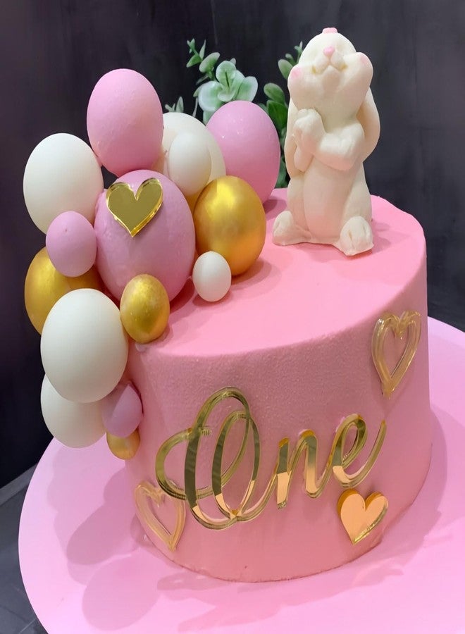 REMAX Gold Acrylic One Cake Topper, First Birthday Cake Decoration, 1st Cake Charm One Sign for Baby Shower Party Supplies - Image 3