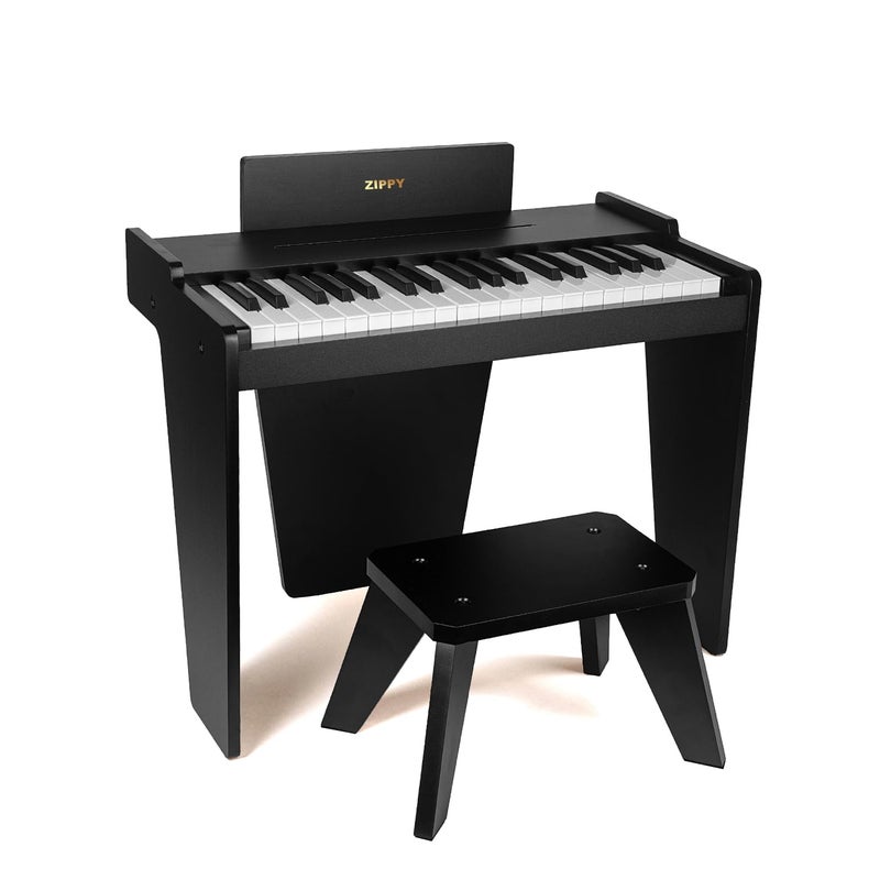 ZIPPY Kids Piano Keyboard, 37 Keys Digital Piano for Kids, Music Educational Instrument Toy, Wood Piano for 3+ Girls and Boys (Black Basic) - Image 1