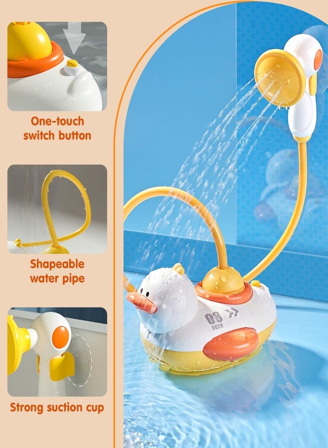 Humzo Duckie Baby Bath Toys for Kids Ages 1-3, Baby Shower Head for Bathtub with Three Squirting Ducks, Birthday Gift for Toddler Boys Girls - Image 4