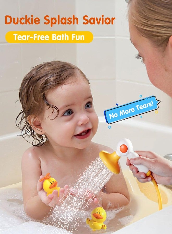 Humzo Duckie Baby Bath Toys for Kids Ages 1-3, Baby Shower Head for Bathtub with Three Squirting Ducks, Birthday Gift for Toddler Boys Girls - Image 2
