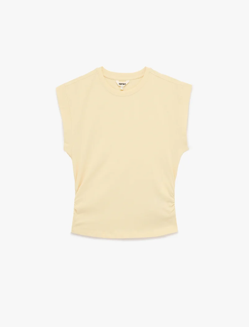 KOTON Slim Fit Ruched T-Shirt
