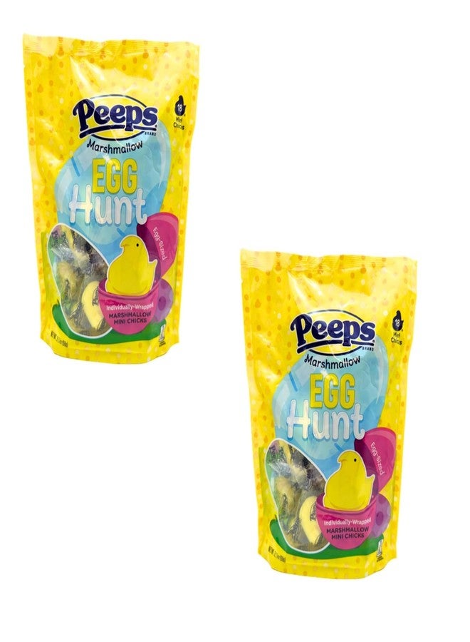 Peeps Egg Hunt - Pack of 2-18 Per Bag - Individually Wrapped Chicks - Delicious Fun for the Whole Family - Great for Easter Baskets or Egg Hunts - Image 1