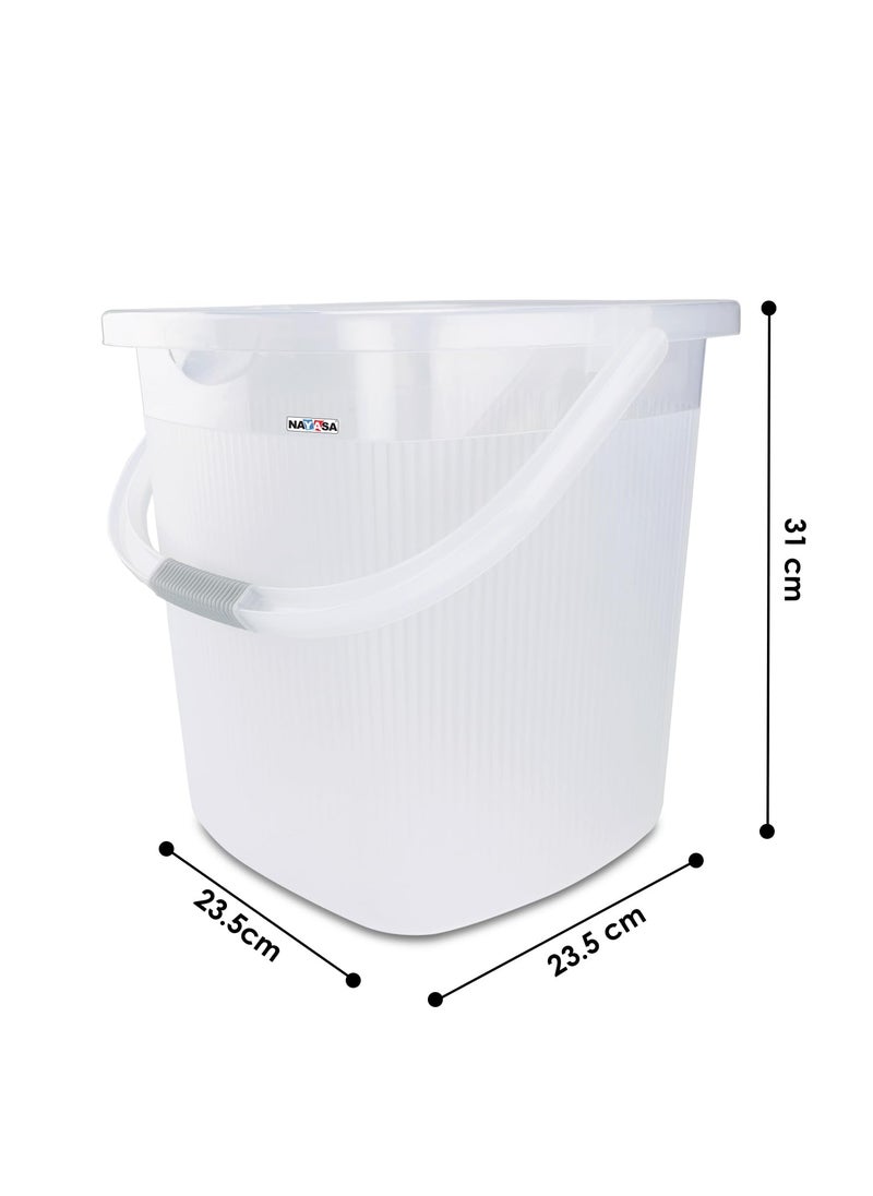 NAYASA Nayasa Rimmy 20, 2 Pcs Bathroom Set (18 L Bucket + 1 L Mug), Transperent  - Image 2