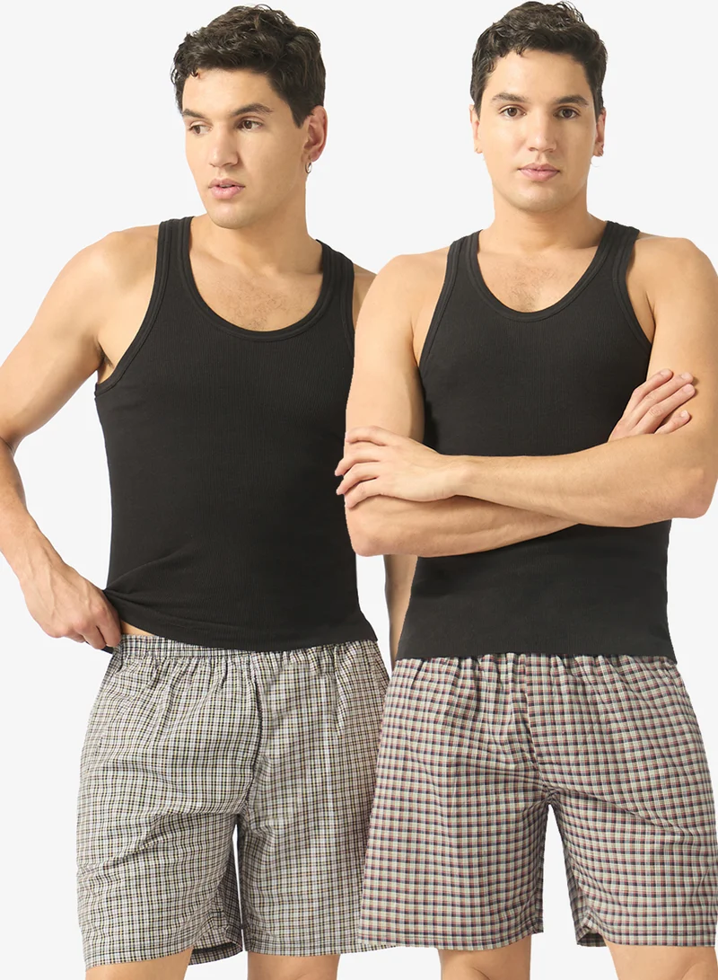 Seventy Five Basics Woven Boxer of 2 Pack