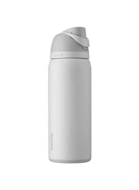 Owala FreeSip Insulated Stainless Steel Water Bottle with Straw for Sports, Travel, and School BPA-Free Sports Water Bottle, 32 oz, Shy Marshmallow