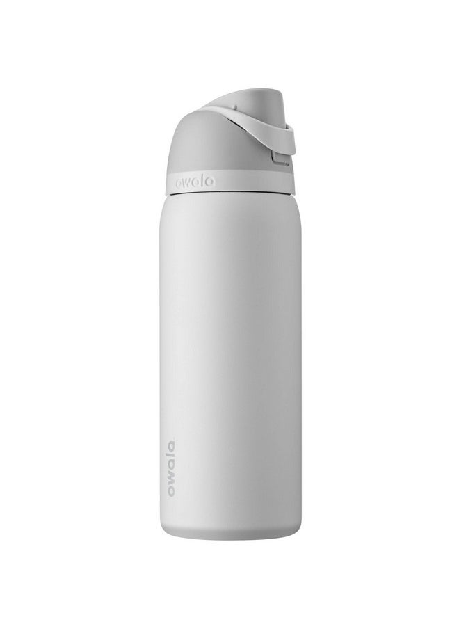 Owala - Owala FreeSip Insulated Stainless Steel Water Bottle with Straw for Sports, Travel, and School BPA-Free Sports Water Bottle, 32 oz, Shy Marshmallow - Image 1