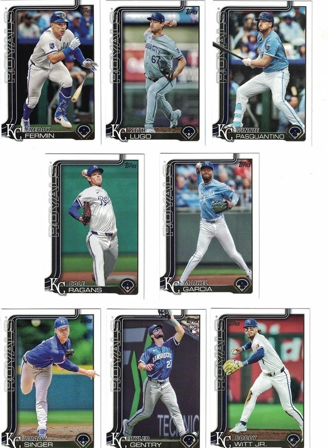 Topps Total Kansas City Royals 2025 Topps Complete Mint 19 Card Hand Collated Team Set Featuring Salvador Perez and Bobby Witt Jr with a Tyler Gentry Rookie Card Plus - Image 2