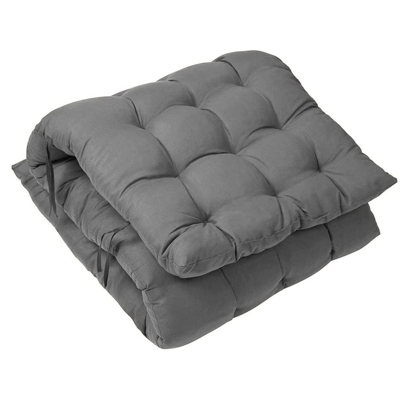 Texlux Polycotton Rocking Chair Cushion for IndoorOutdoor Standard 48x18 Inch Grey Chair Not Include Set of 1 - Image 5