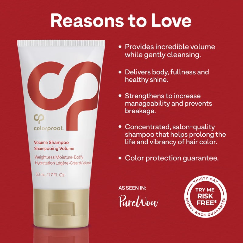 ColorProof Volume Shampoo for Women 1.7 Fl. Oz. Volume Shampoo, White Nectarine Scent, Travel Size Sulfate Free Shampoo - Image 3