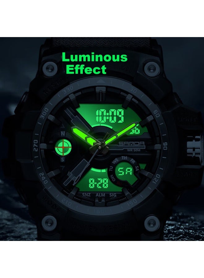 Sanda Men's Electronic Sports Watch Waterproof Multifunctional Military Style For Students And Soldiers - Image 2