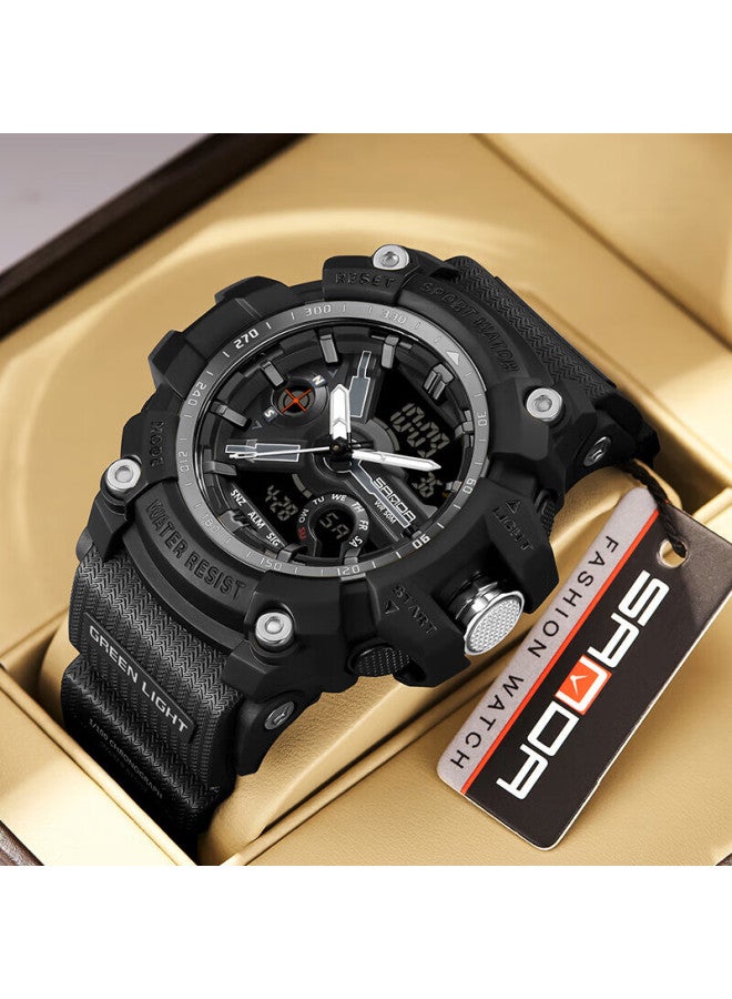 Sanda Men's Electronic Sports Watch Waterproof Multifunctional Military Style For Students And Soldiers - Image 1