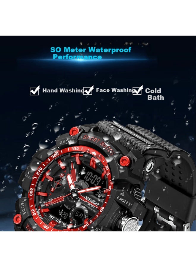 Sanda Men's Electronic Sports Watch Waterproof Multifunctional Military Style For Students And Soldiers - Image 4