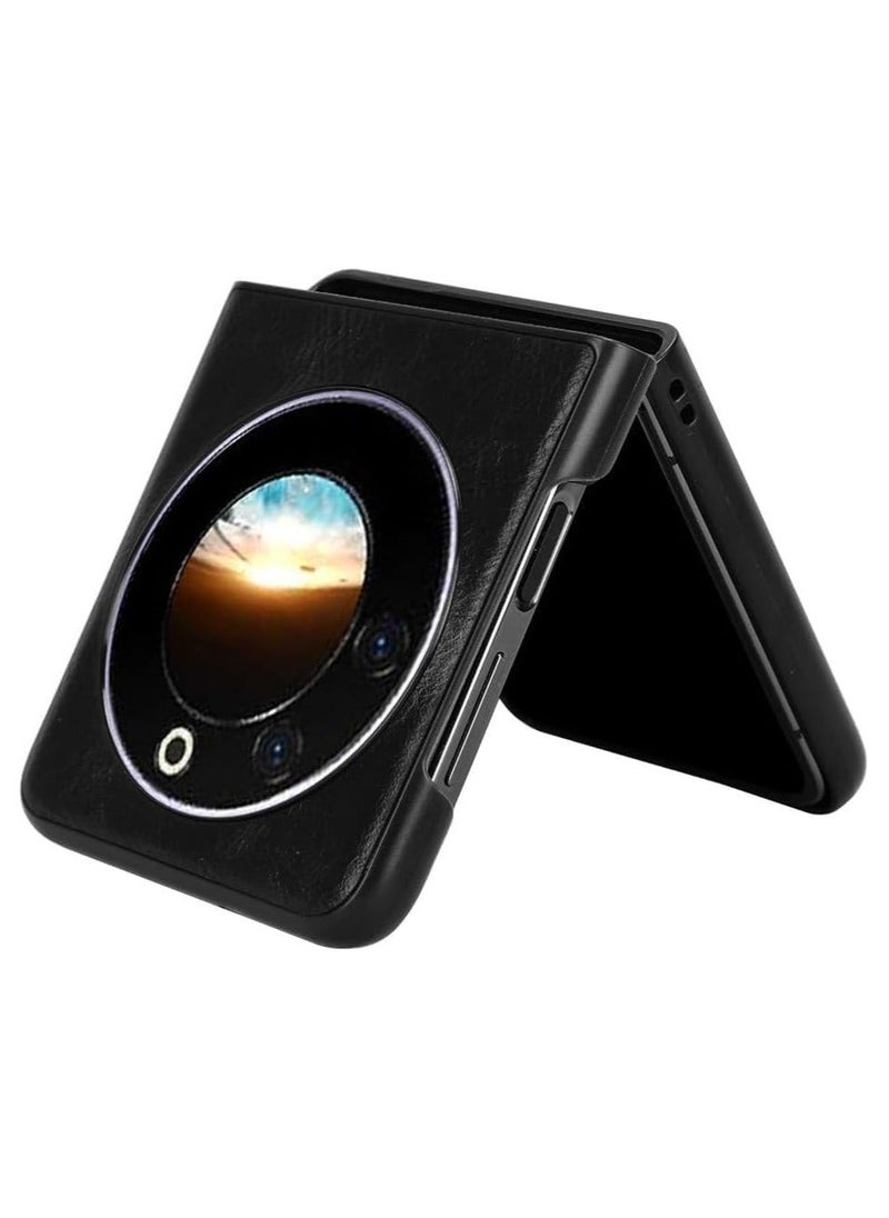 Tecno Phantom V Flip Case Ultra-thin Dermatoglyph phone case, PU+PC+TPU Cover  - Image 3