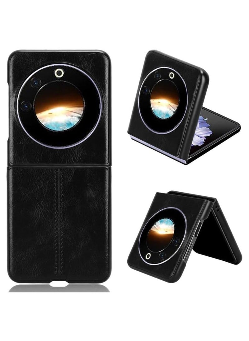Tecno Phantom V Flip Case Ultra-thin Dermatoglyph phone case, PU+PC+TPU Cover  - Image 1