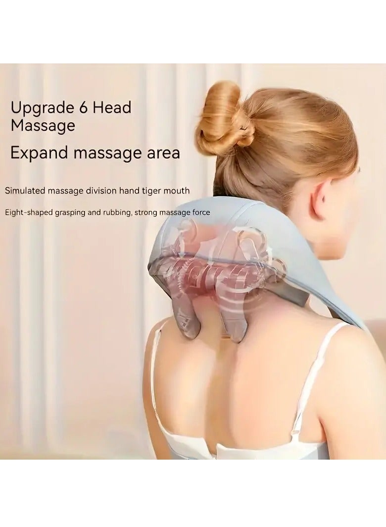 Hihonor Neck Shoulder Massager Relieves Tension Improves Circulation Ultimate Comfort Portable Alleviates Muscle Soreness Stylish Eases Stiffness (Grey) - Image 3