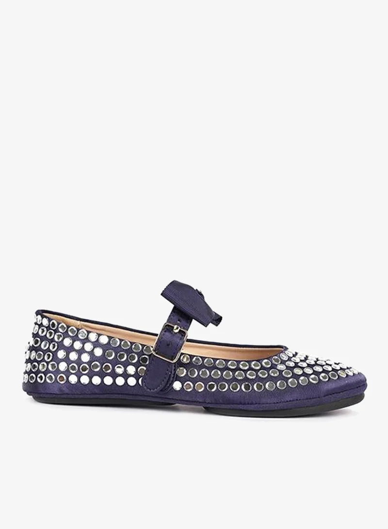 كابلي أحذية باليه مسطحة للنساء