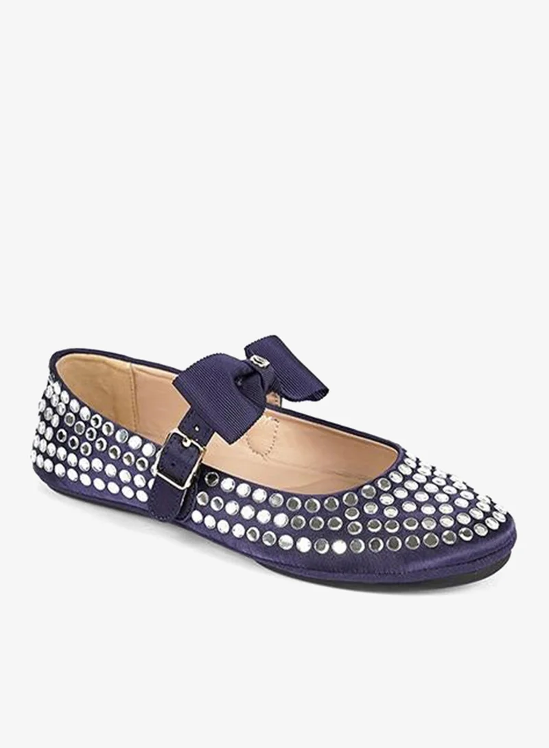 كابلي أحذية باليه مسطحة للنساء