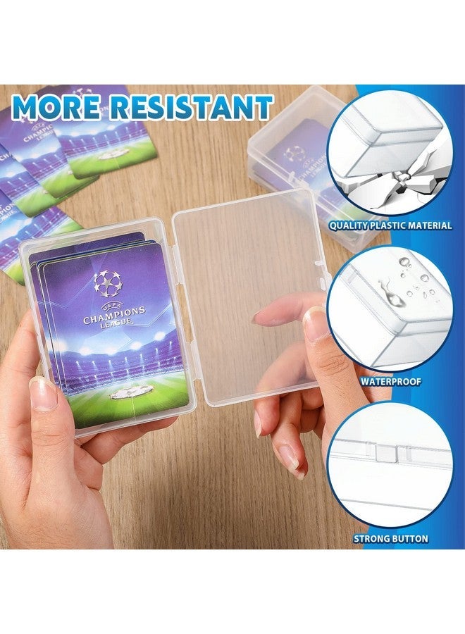 Vicenpal 6 Pcs Playing Card Boxes Clear Plastic Deck Cases Trading Card Storage Boxes Compatible with MTG TCG 100 Game Cases Holder 4.45 x 2.91 x 1.35 Inch - Image 4