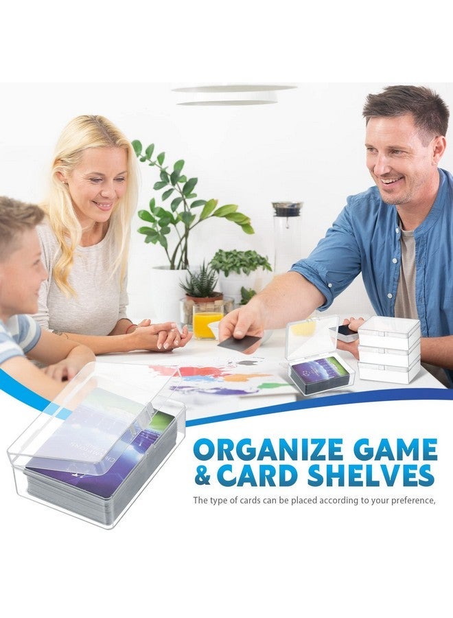 Vicenpal 6 Pcs Playing Card Boxes Clear Plastic Deck Cases Trading Card Storage Boxes Compatible with MTG TCG 100 Game Cases Holder 4.45 x 2.91 x 1.35 Inch - Image 5