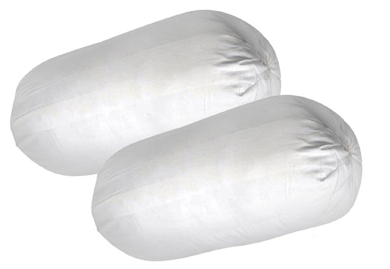 JDX Round Hard Pillows Bolsters (White, 9 x26 Inches) - Image 4