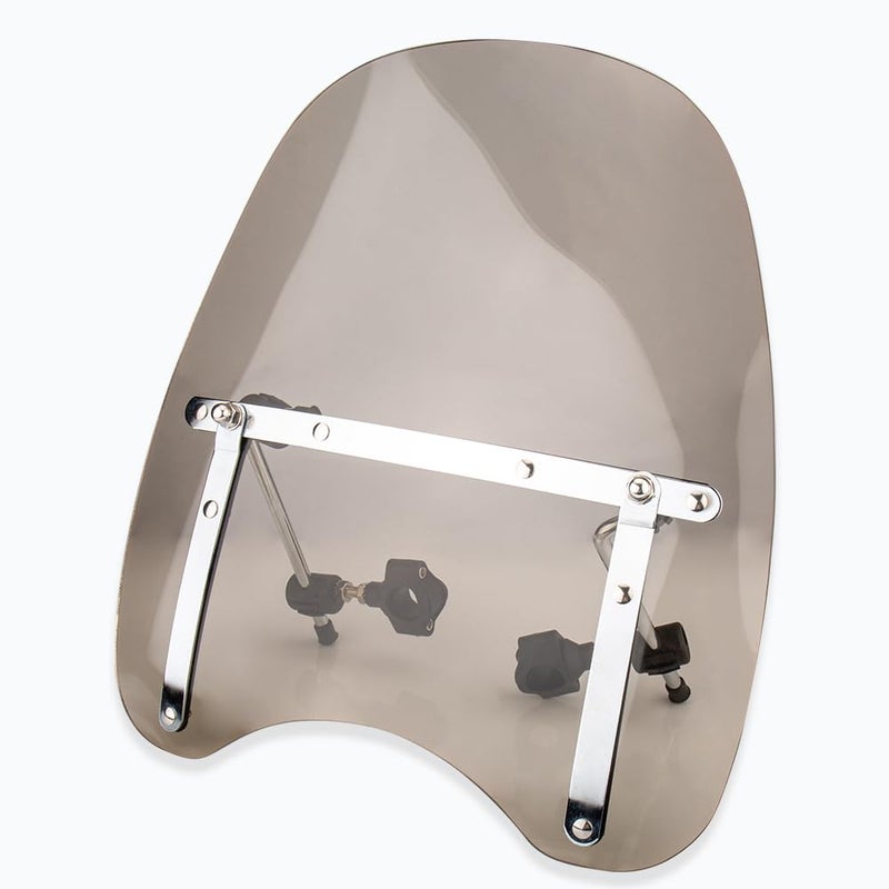Universal 18x16 Motorcycle Windshield Windscreen Compatible with Harley Davidson Honda Kawasaki Suzuki Yamaha Cruiser Savage Intruder Volusia Boulevard Vulcan Vn Clear