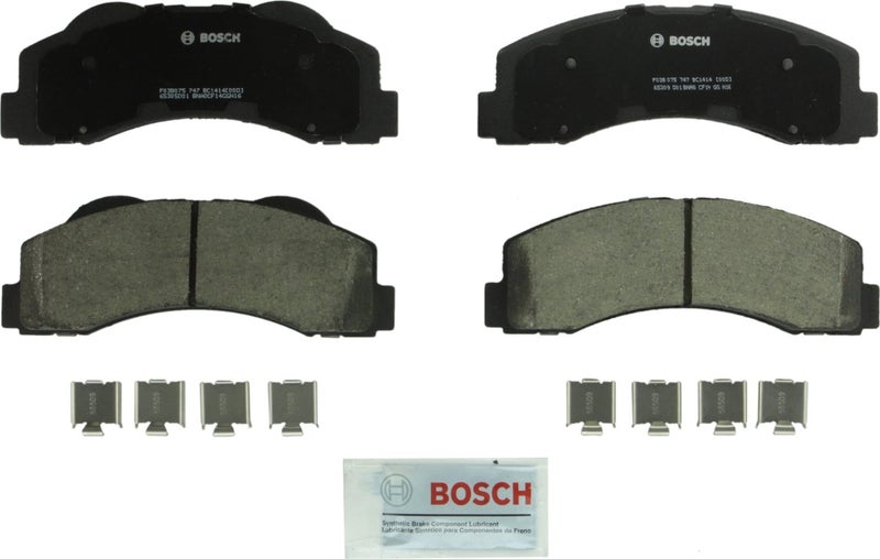 BOSCH BC1414 QuietCast Premium Ceramic Disc Brake Pad Set - Compatible with Select Ford Expedition, F-150; Lincoln Navigator; FRONT - Image 1