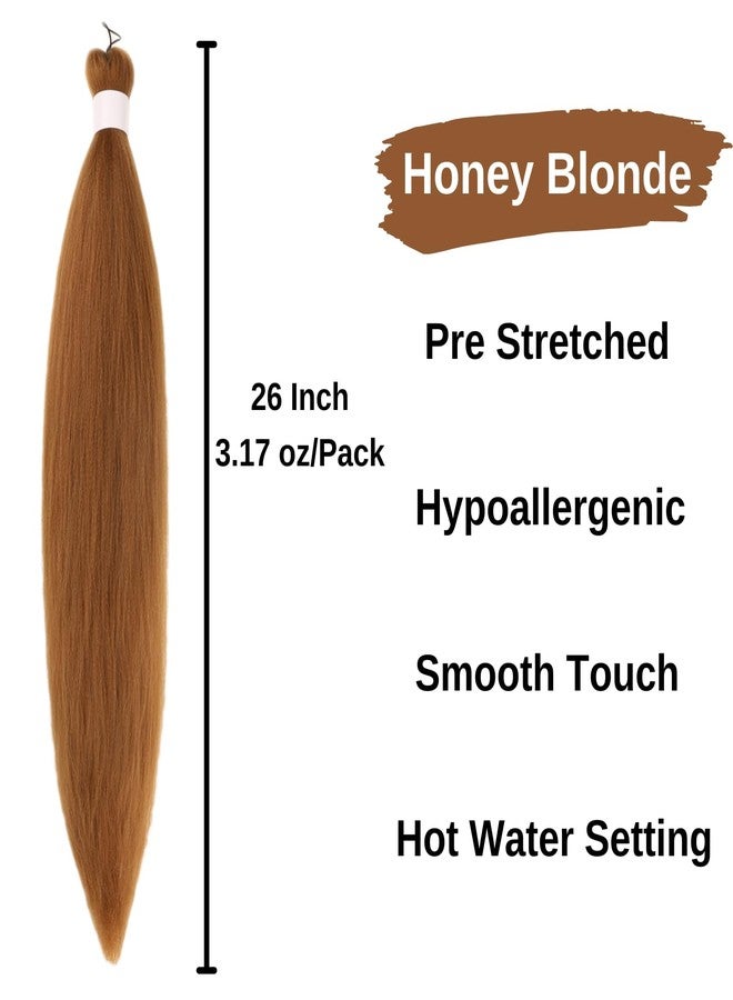 Leticia Honey Blonde Braiding Hair Pre Stretched Boho Braids Colored Hypoallergenic prestretched Boho Hair Curls Knotless ez braid micro Boho Braids - Image 2