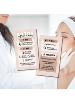 Tats4now Modern Professional Botox Aftercare Instuction Cards For Medspas And Nurse Injectors - 55 Cards - Business Card Size - Full Color High Gloss Front And Back - Post Botox Care Tips… (Tan)  - Image 3